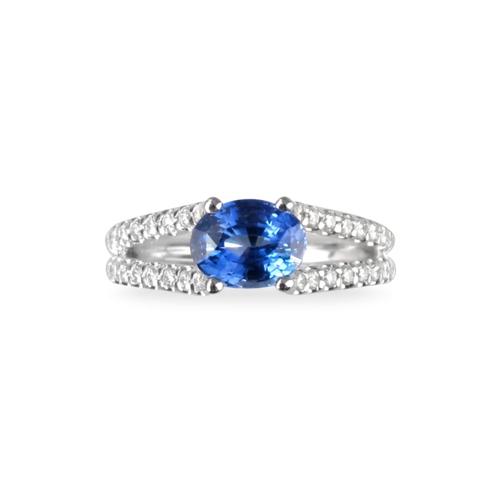 Bague saphir bleu