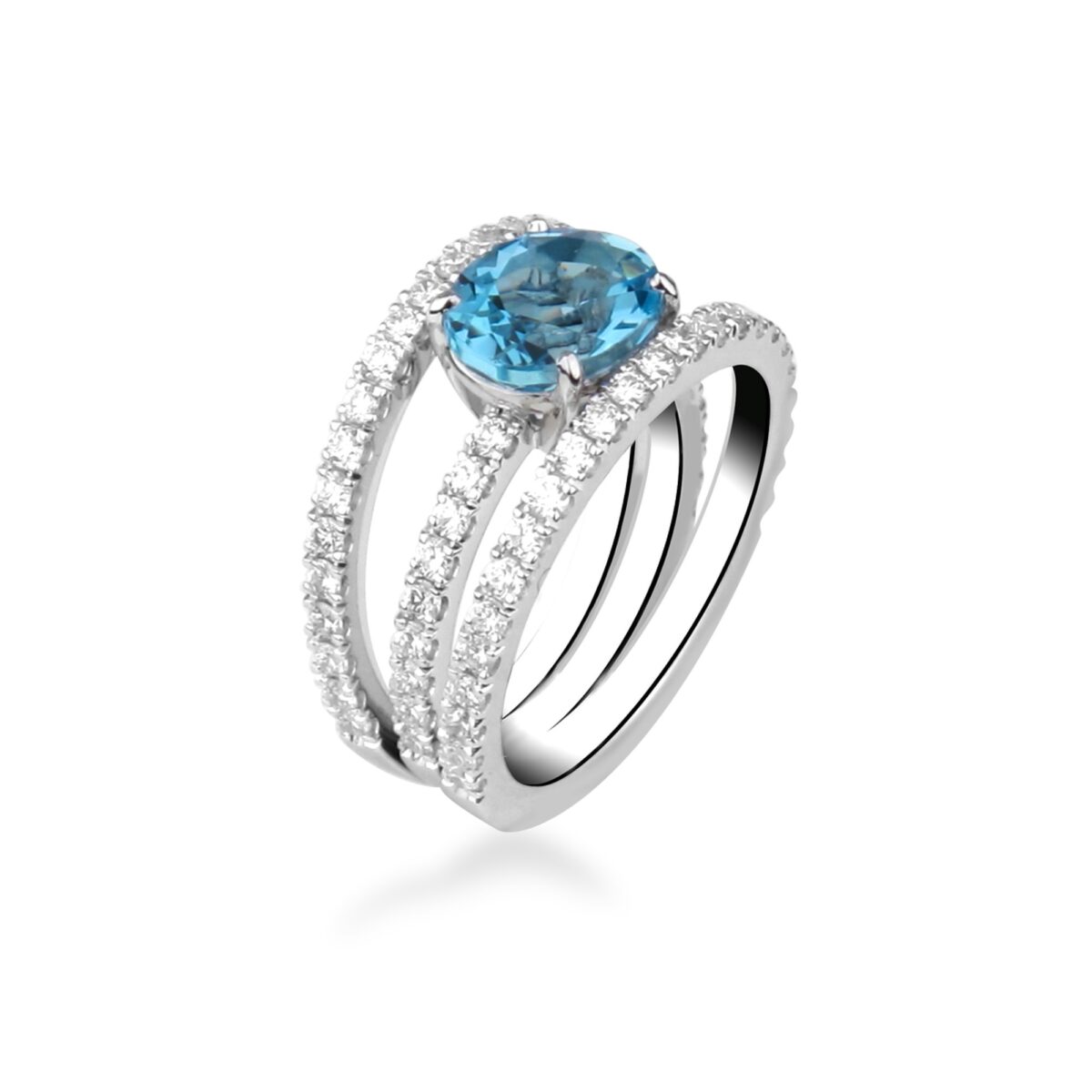 Bague aigue-marine