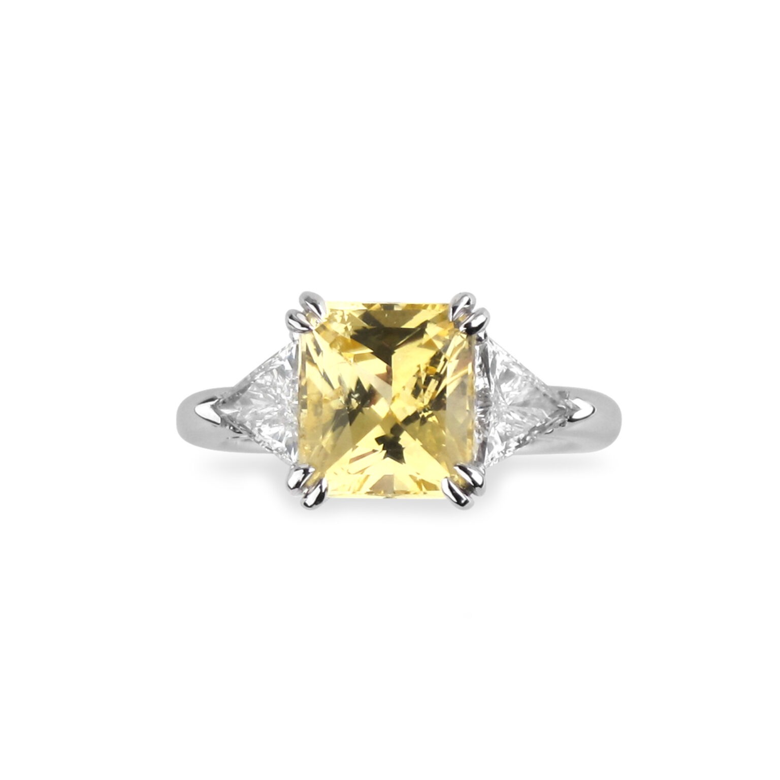 Bague de fiançailles saphir jaune