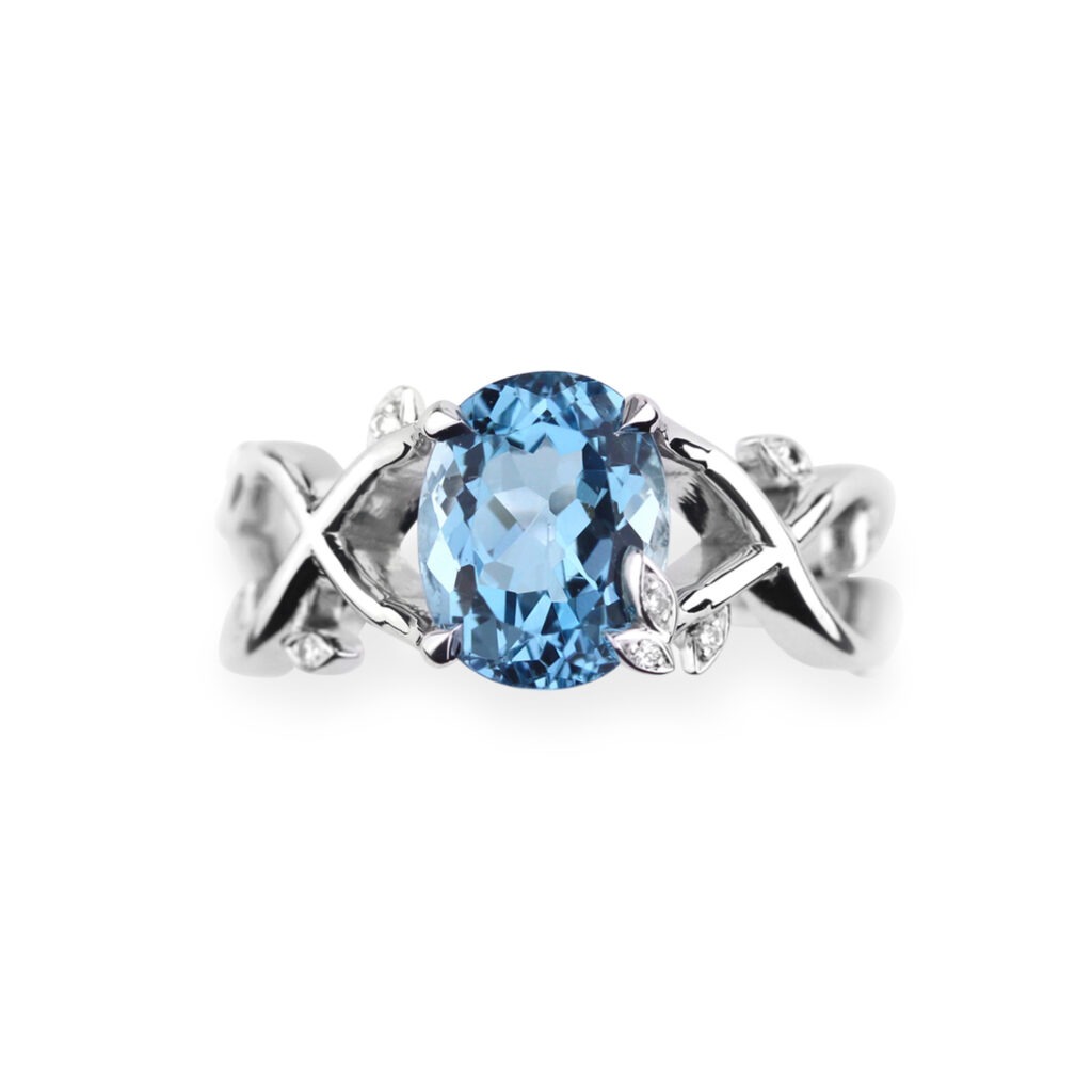 Bague aigue-marine