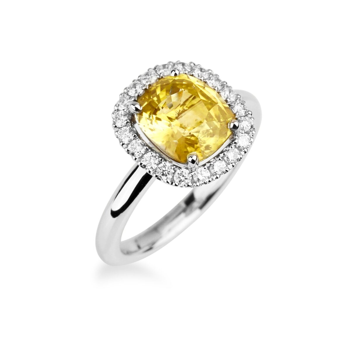 Bague saphir jaune