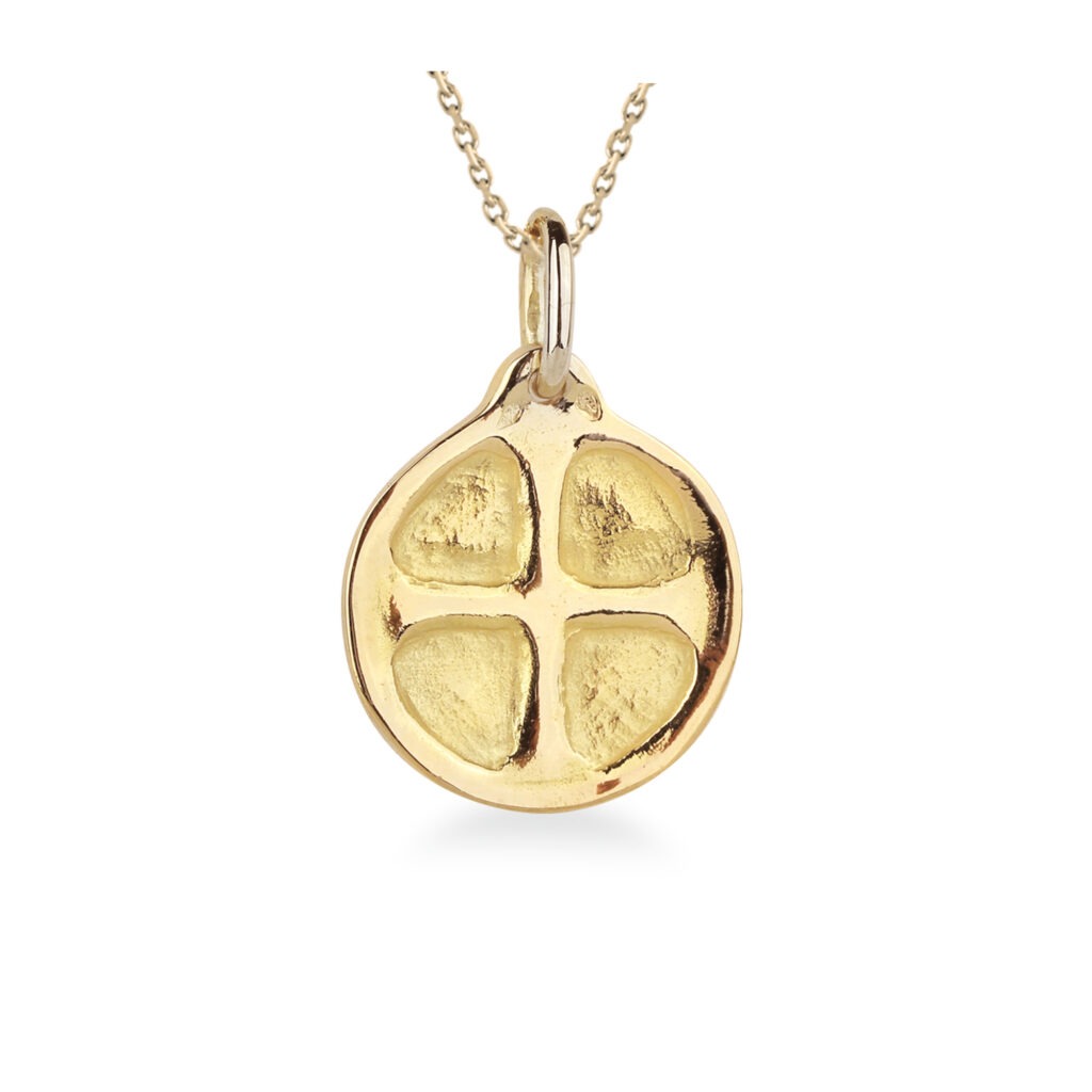 Médaille motif croix primitive or jaune