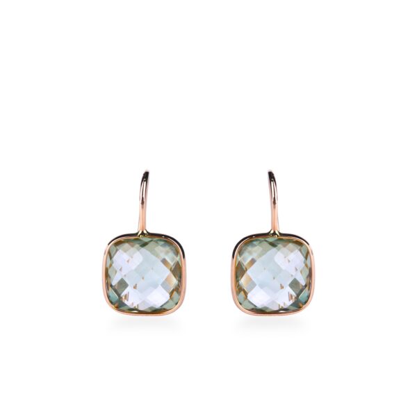 Boucles d'oreilles prasiolite 