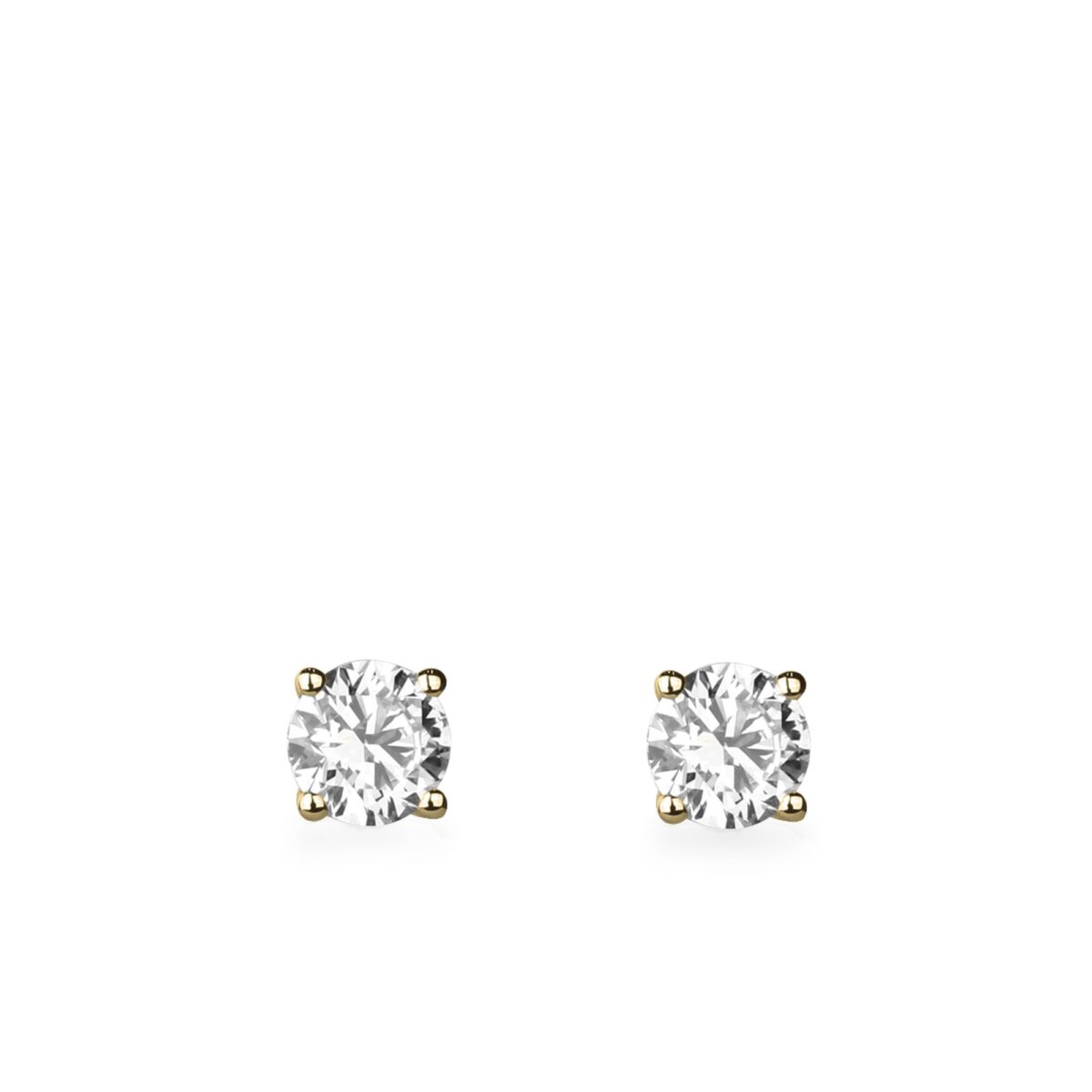 Boucles d'oreilles diamant or jaune