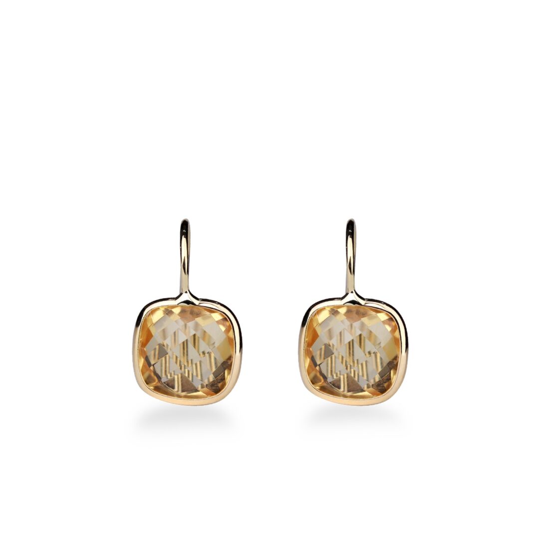 Boucles d'oreilles citrines