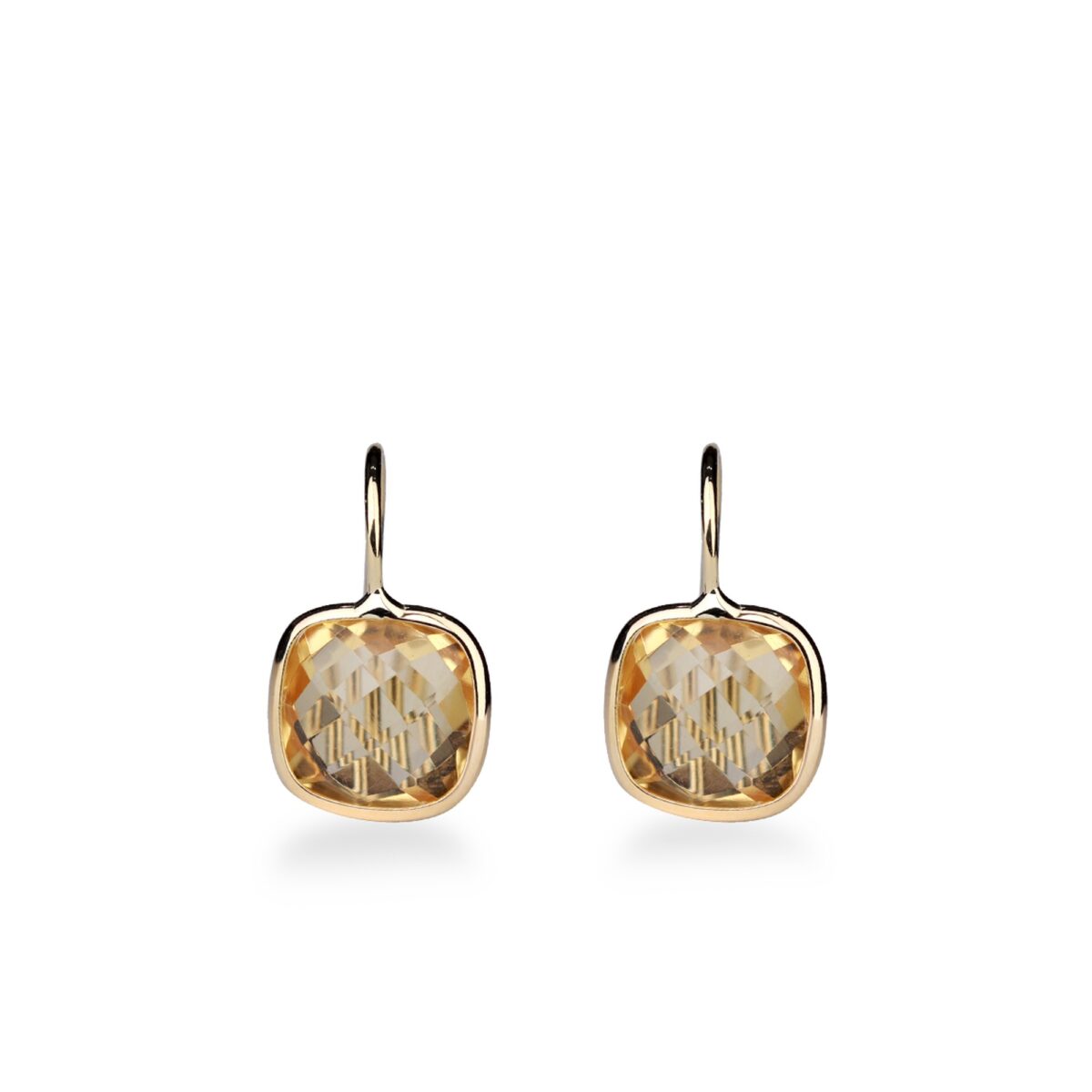 Boucles d'oreilles citrines