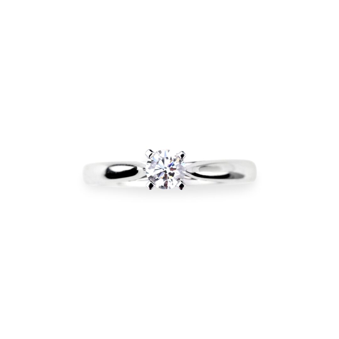 Solitaire diamant taille brillant platine