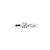 Solitaire diamant taille brillant platine