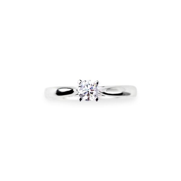 Solitaire diamant taille brillant platine 