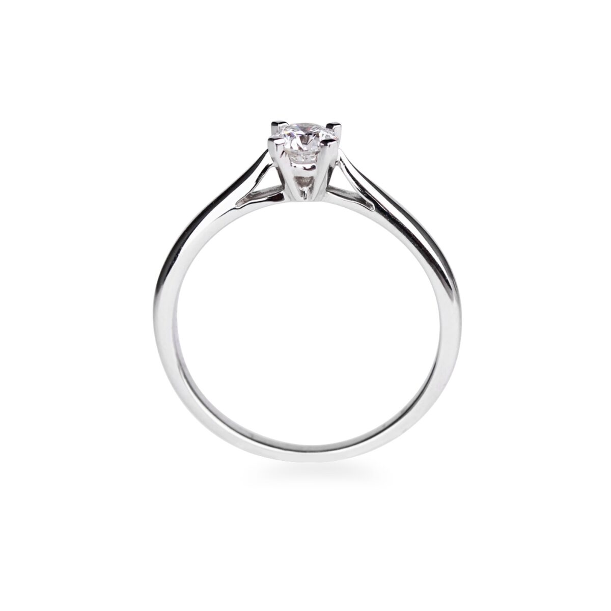 Solitaire diamant taille brillant platine