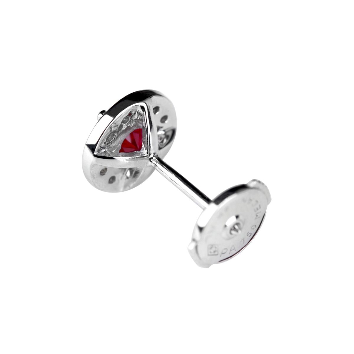 Boucles d'oreilles rubis ronds