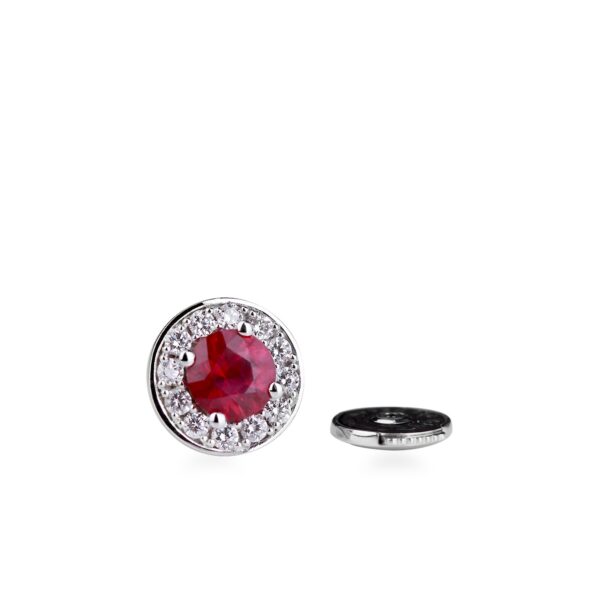 Boucles d'oreilles rubis ronds