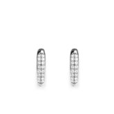 Créoles or blanc diamant