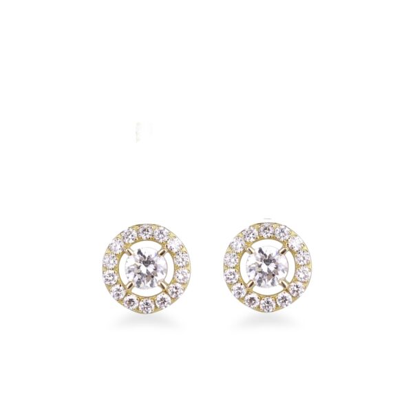 Boucles oreilles diamant or jaune