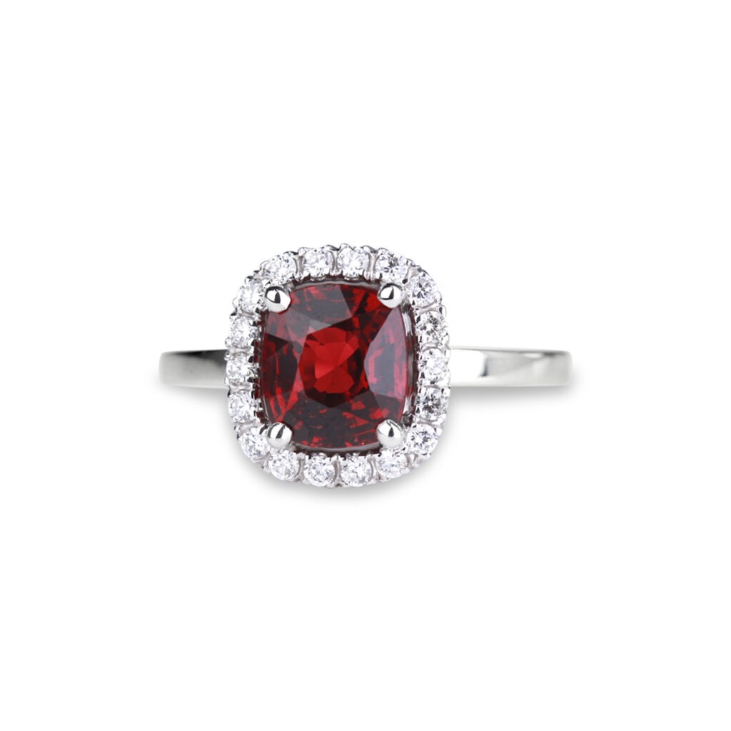 Bague spinelle rouge