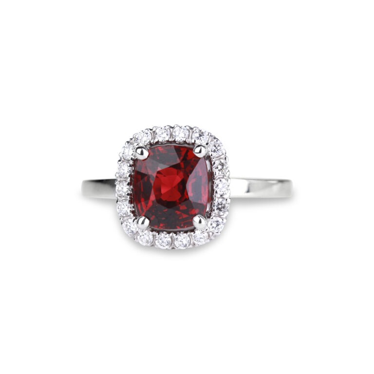 Bague spinelle rouge