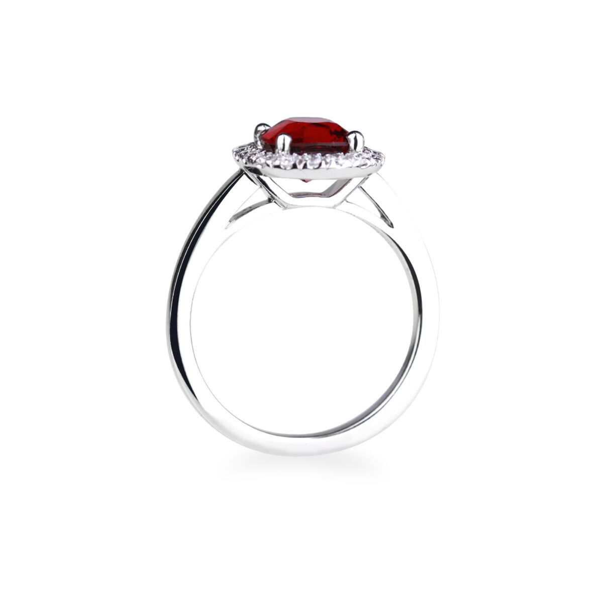 Bague spinelle rouge