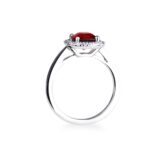 Bague spinelle rouge