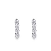 Boucles diamants or blanc