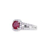 Bague rubis et diamants