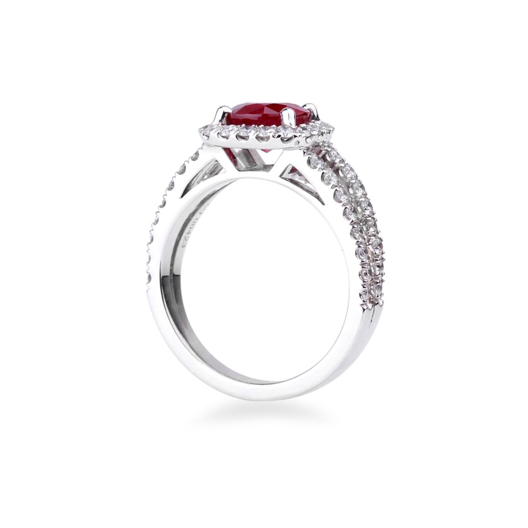 Bague rubis et diamants