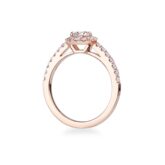 Solitaire diamants or rose