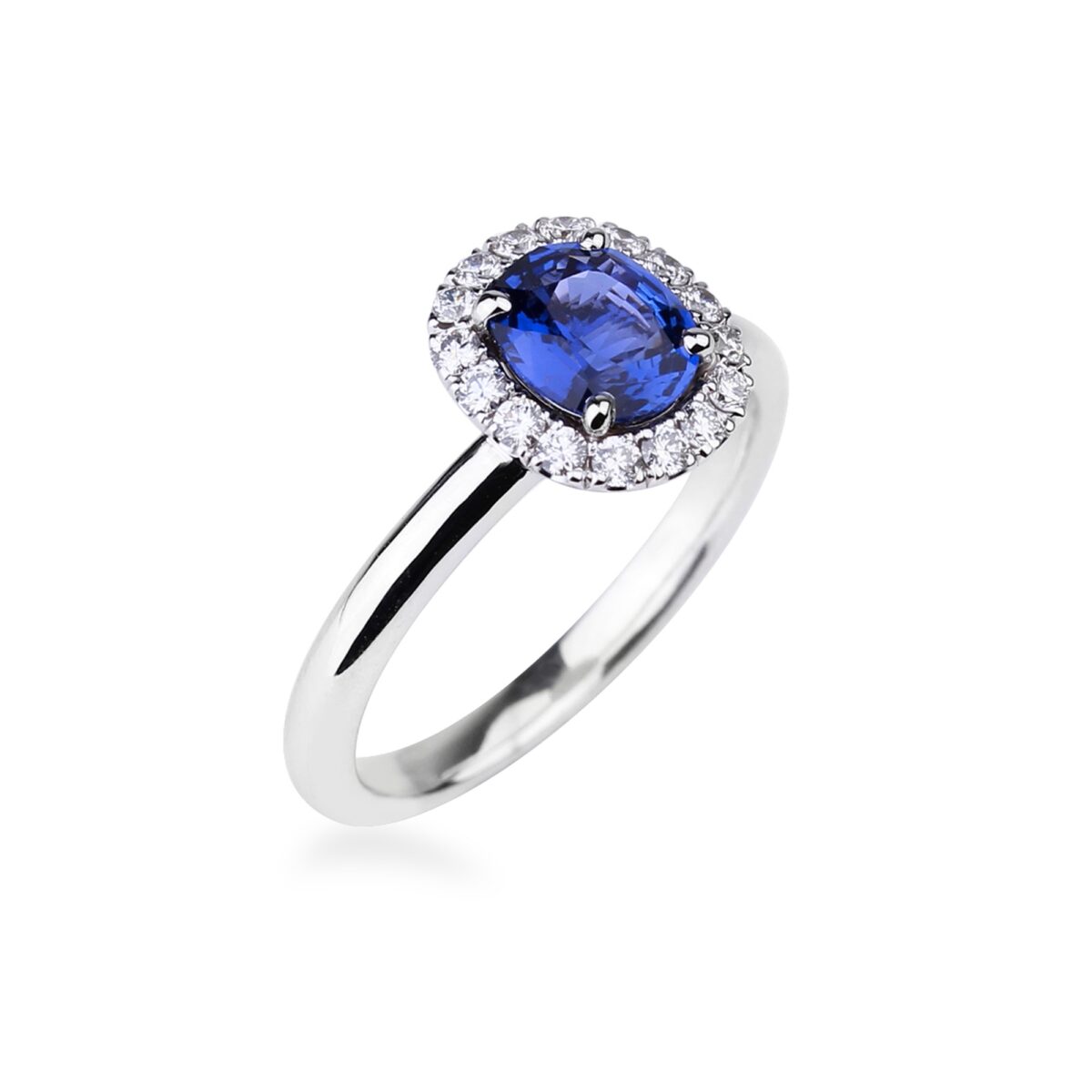 Bague saphir bleu profond