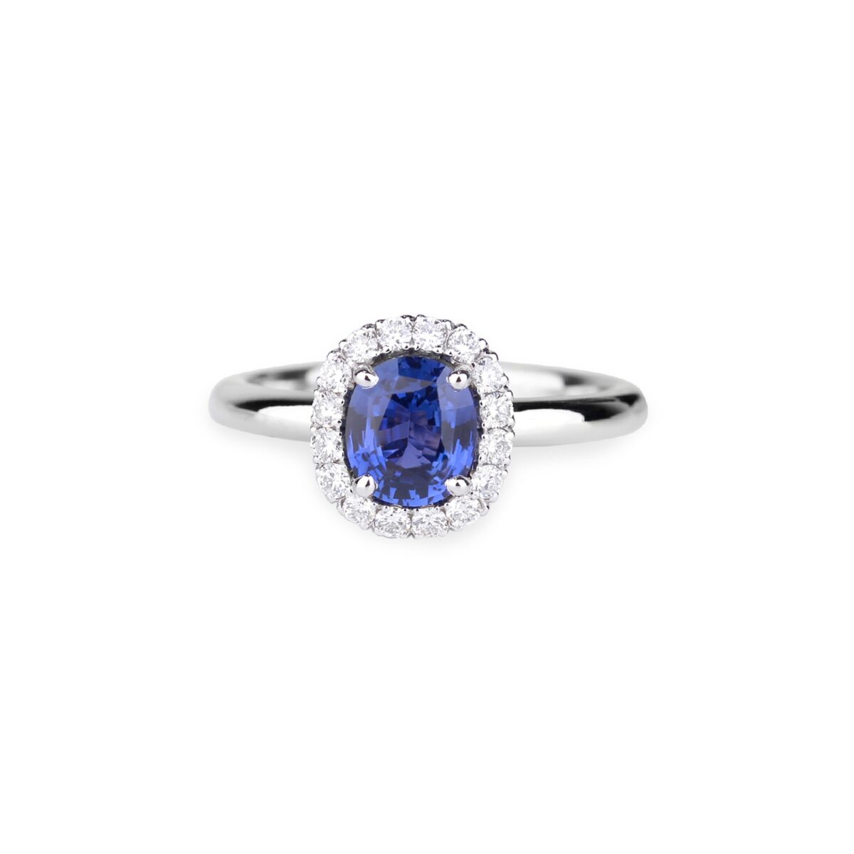 Bague saphir bleu profond