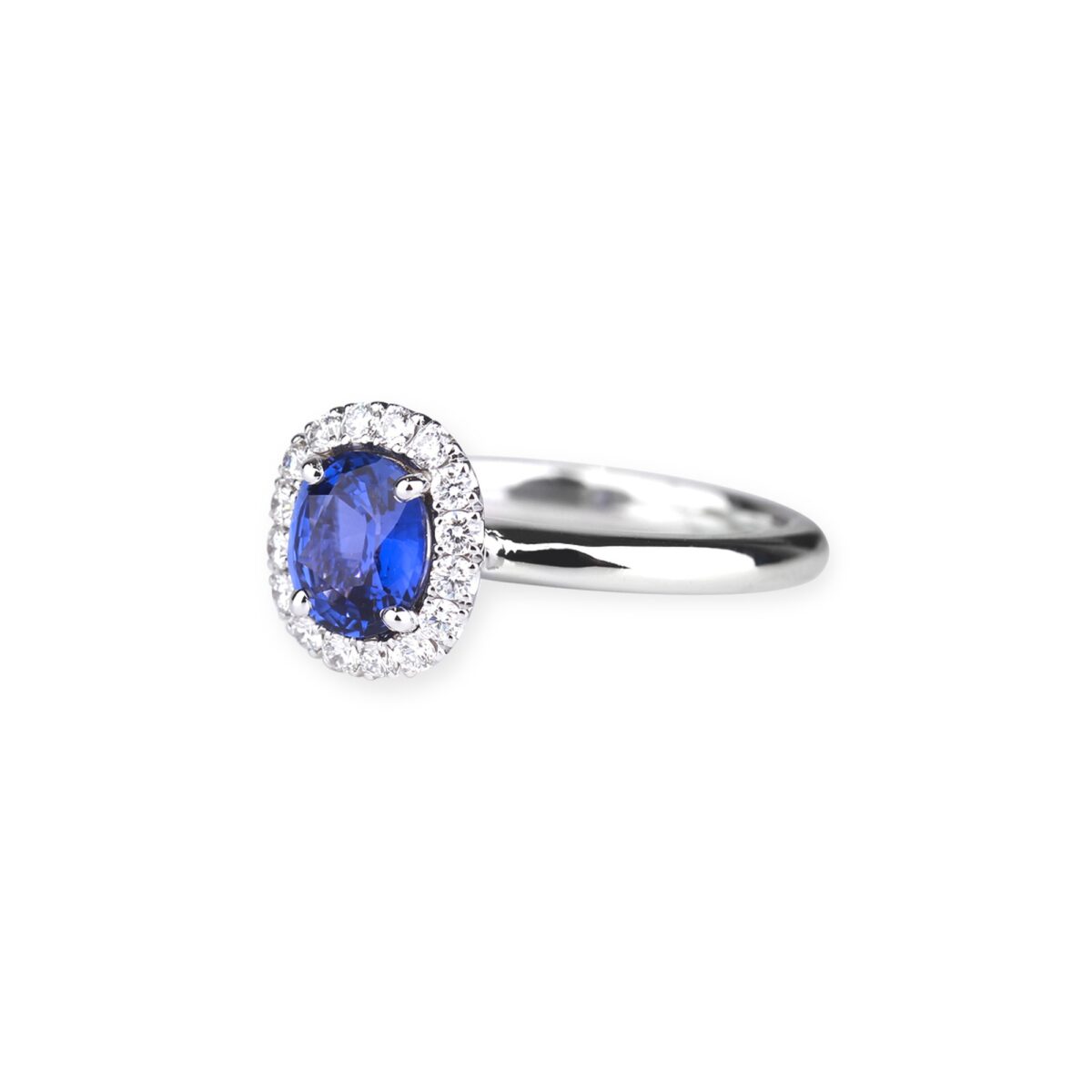 Bague saphir bleu profond