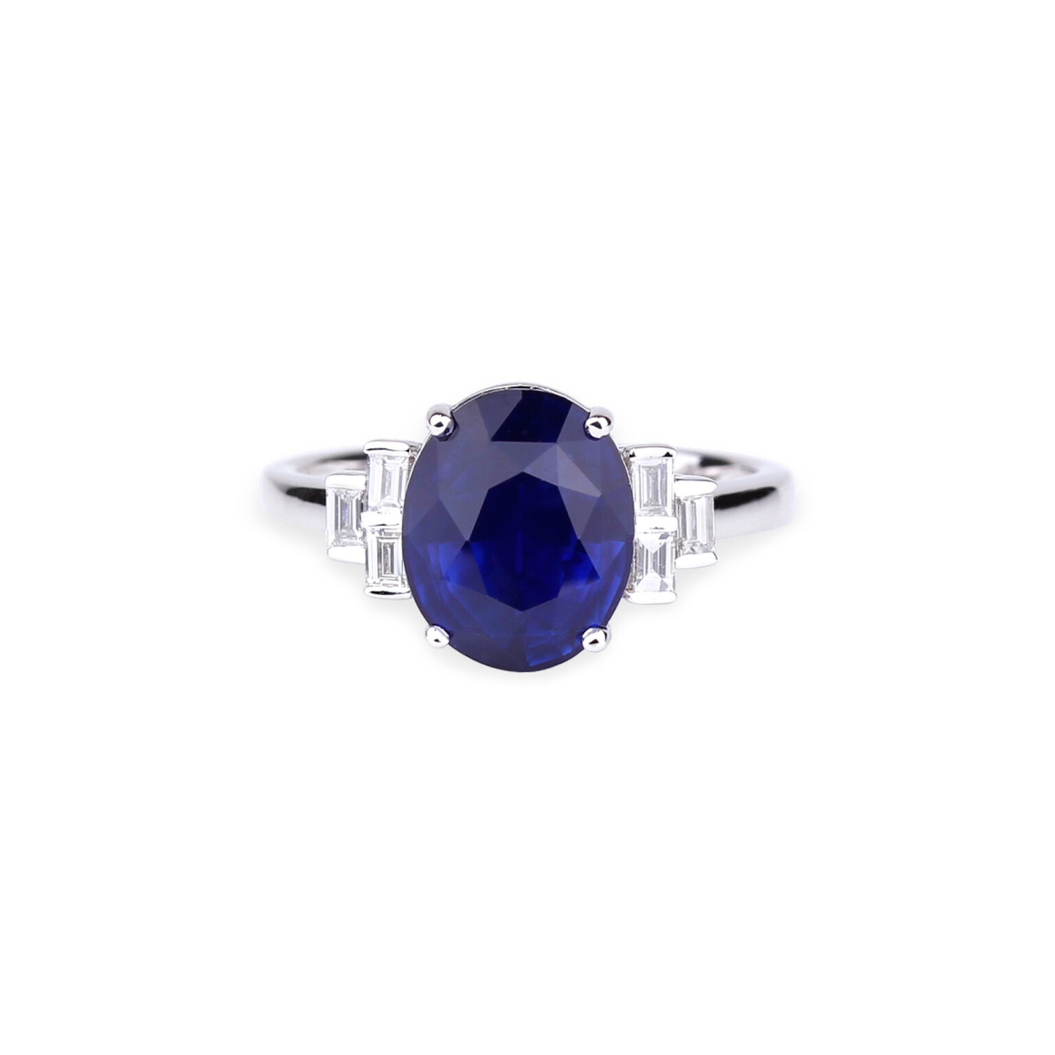 Bague fiançailles saphir ovale