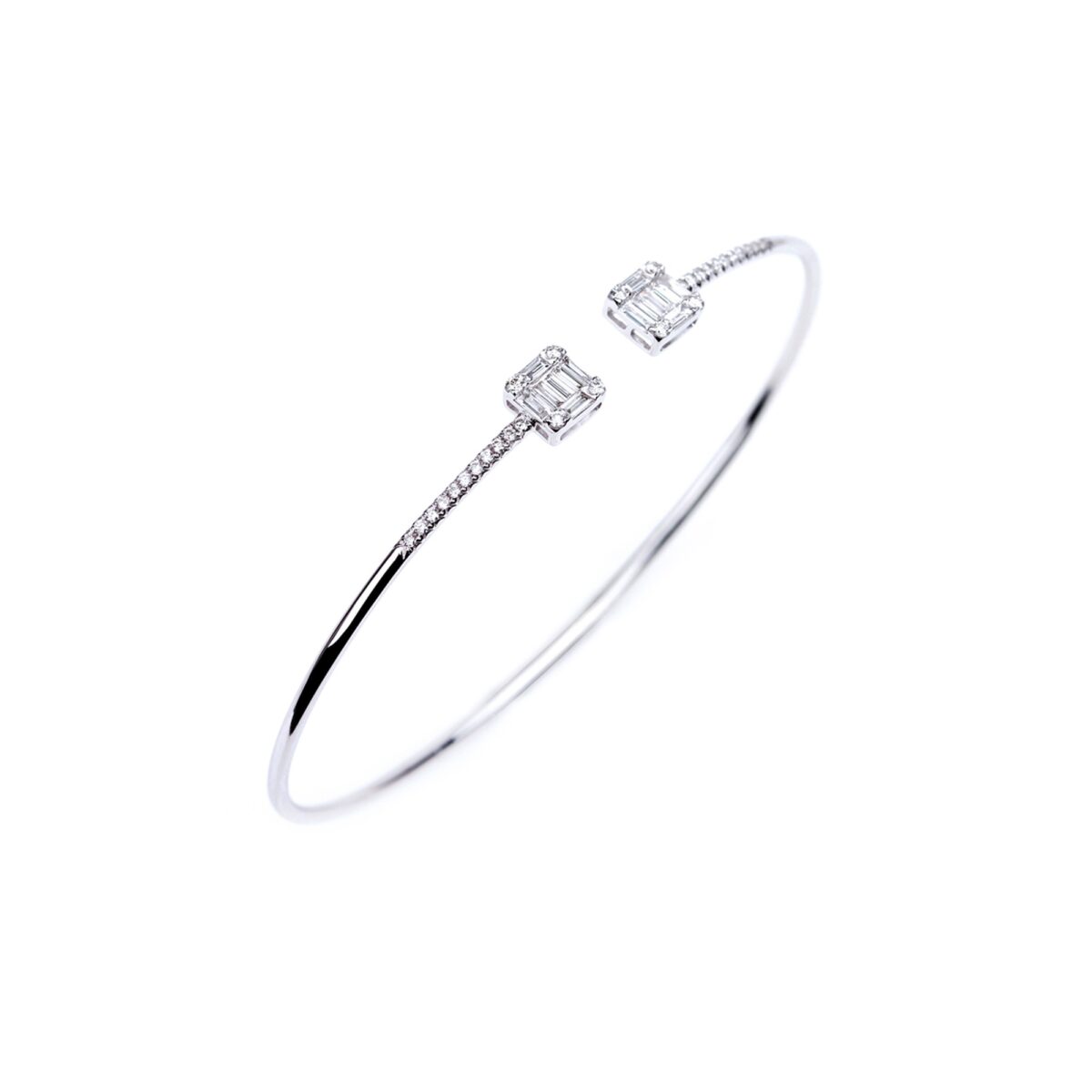 Bracelet diamants et or blanc 18 K