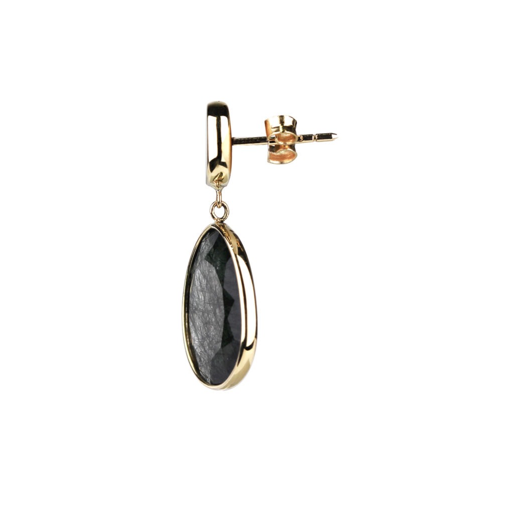 Boucles d'oreilles quartz rutilé