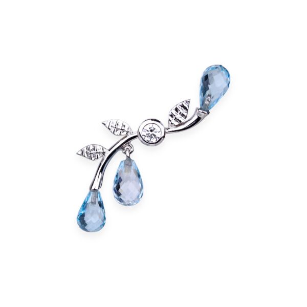 Boucles d'oreilles Topazes bleues