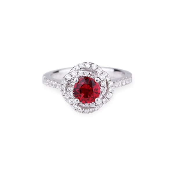 Bague spinelle rouge