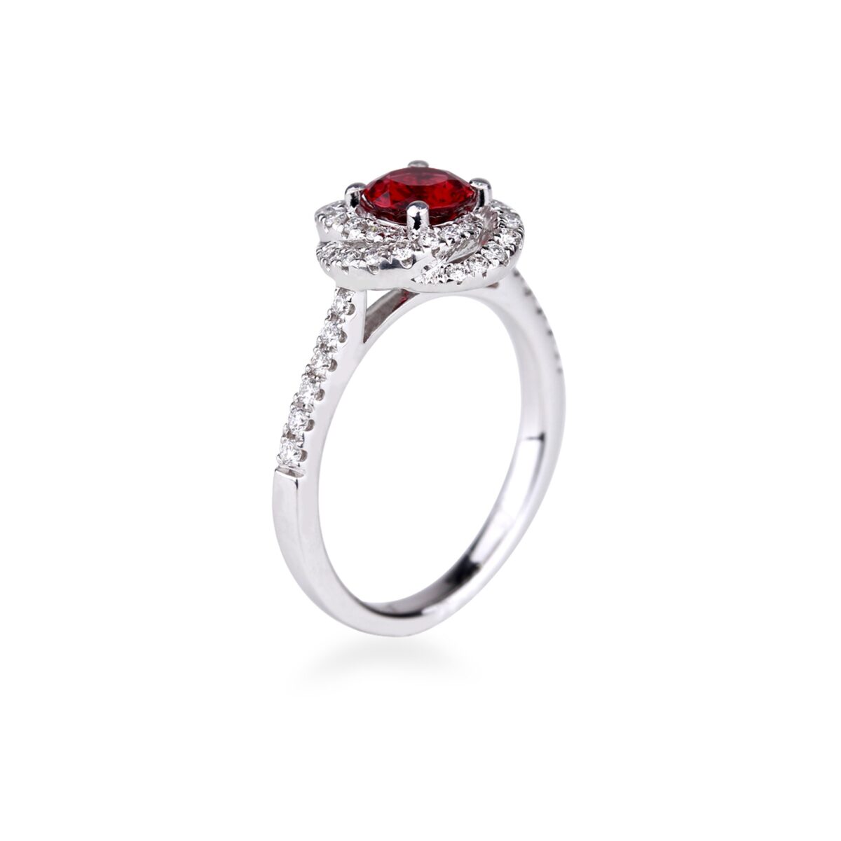 Bague spinelle rouge