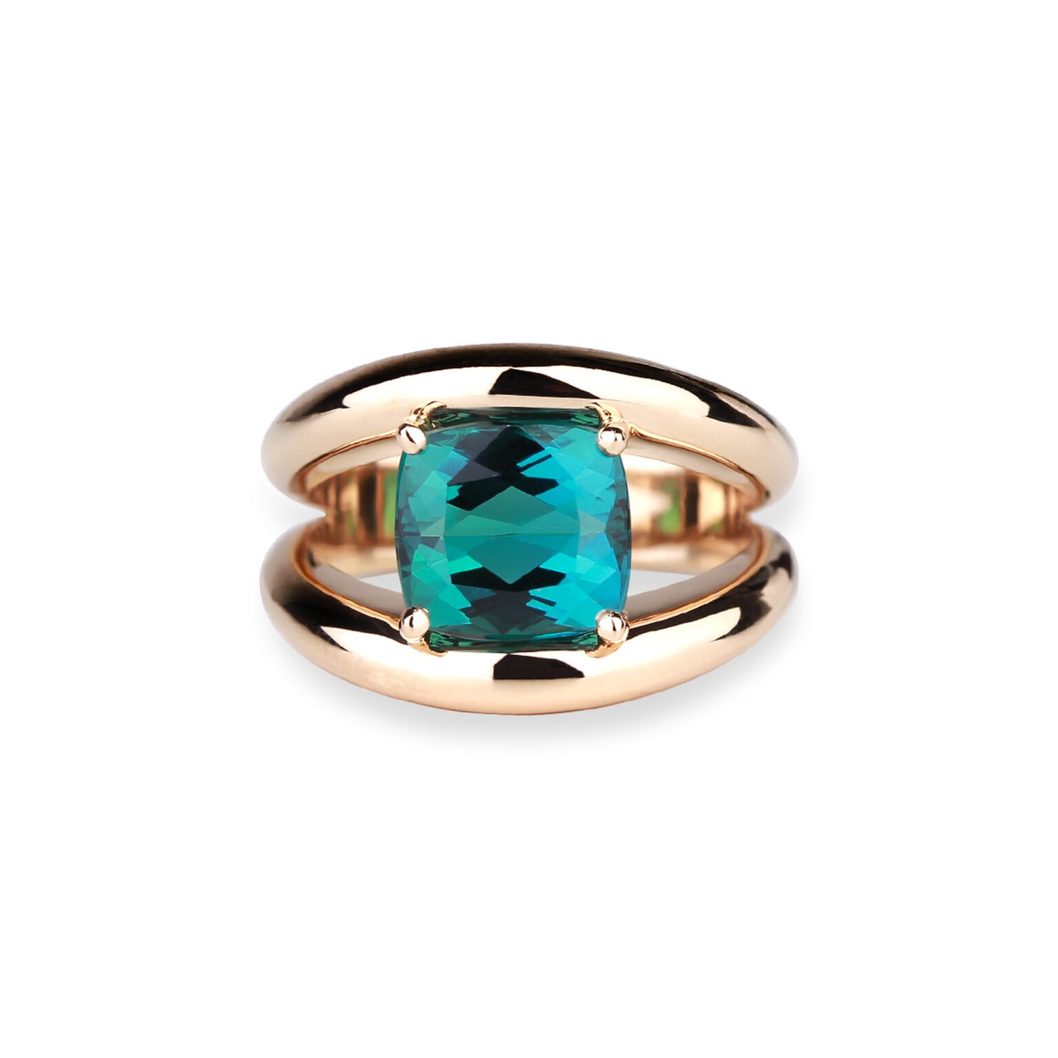 Tourmaline Bleu-vert Mozambique - 1,38 Ct - Naturelle Taille Rectangle