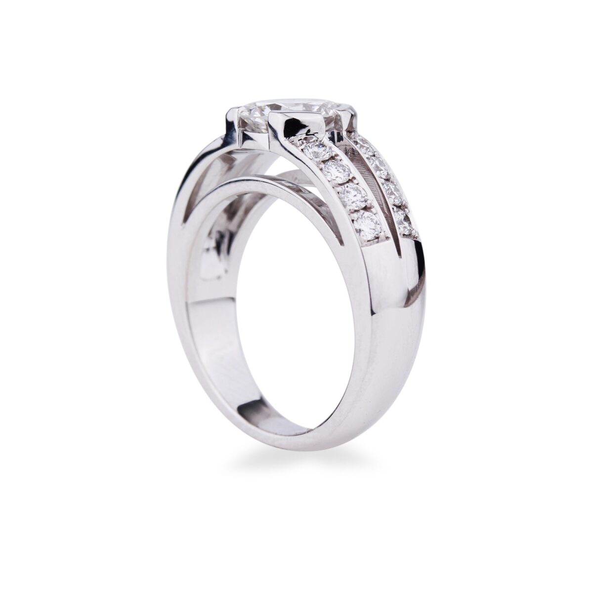 Solitaire diamant rond