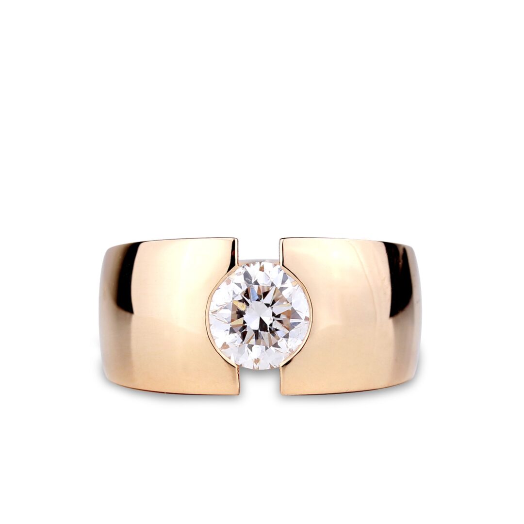 Bague jonc diamant