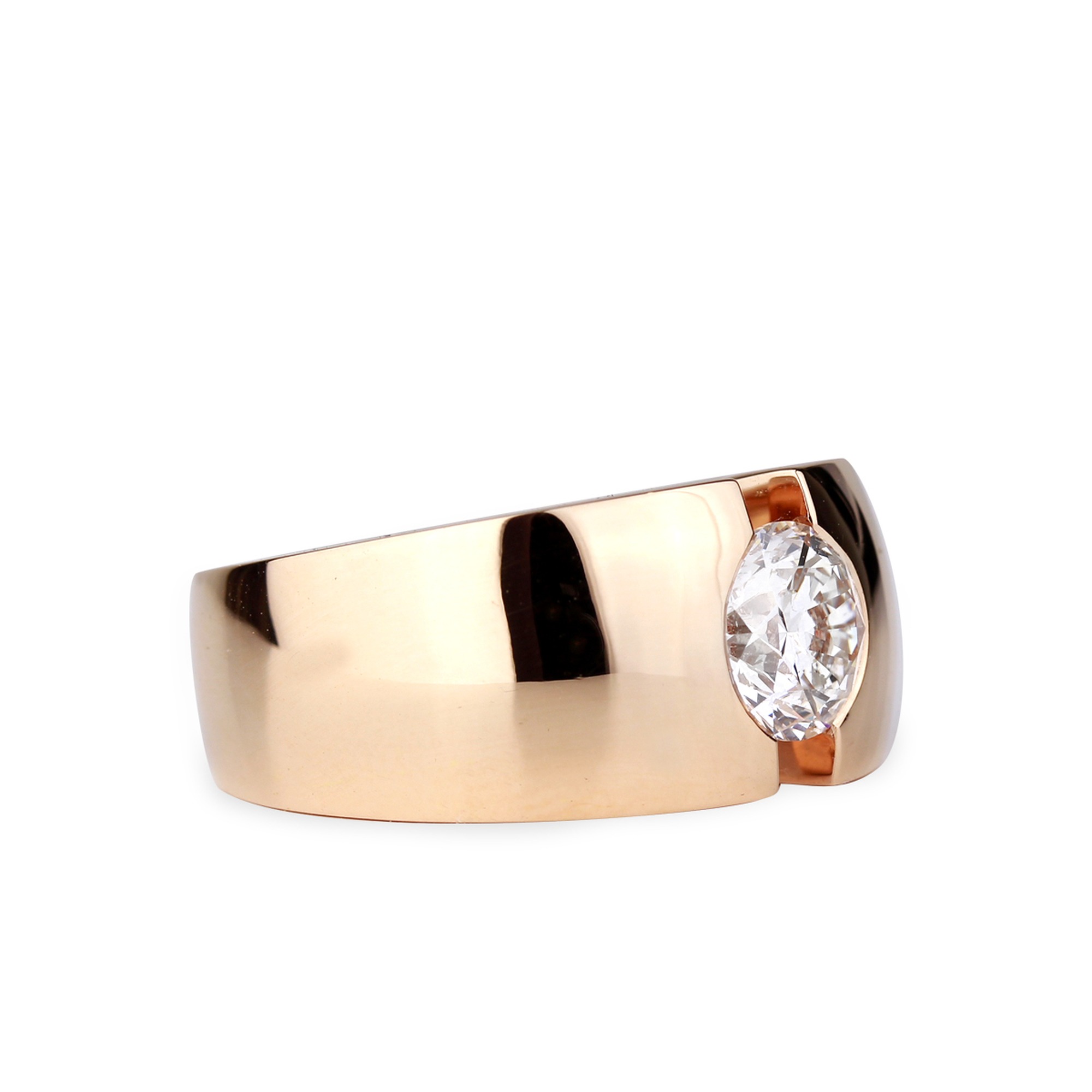 Bague jonc or rose online