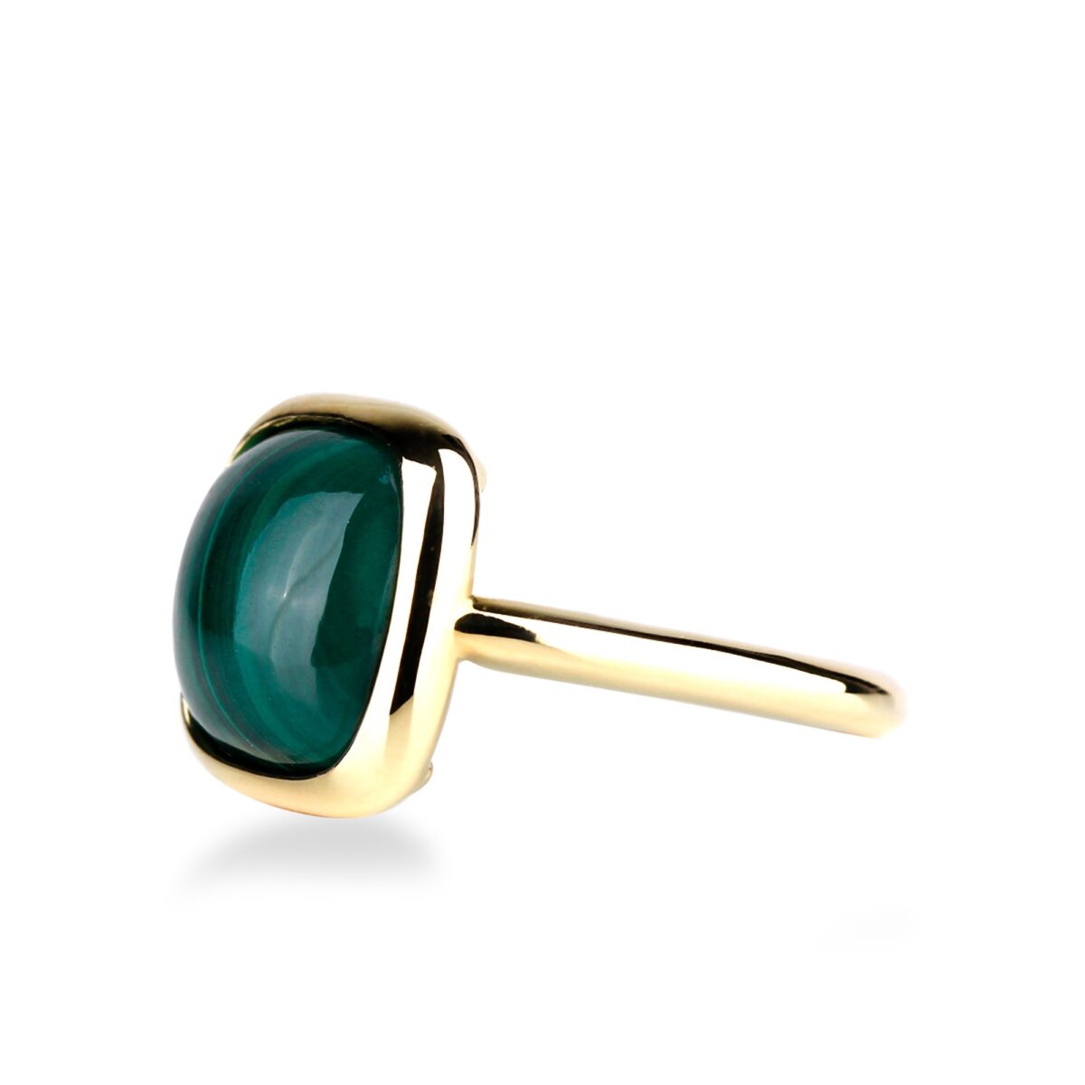 Bague malachite et or jaune