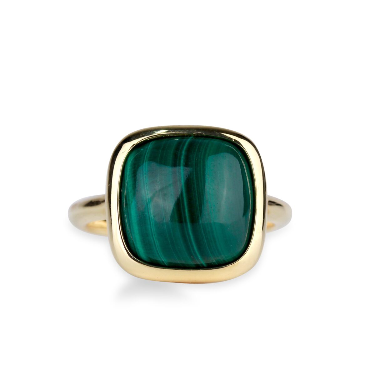 Bague malachite et or jaune