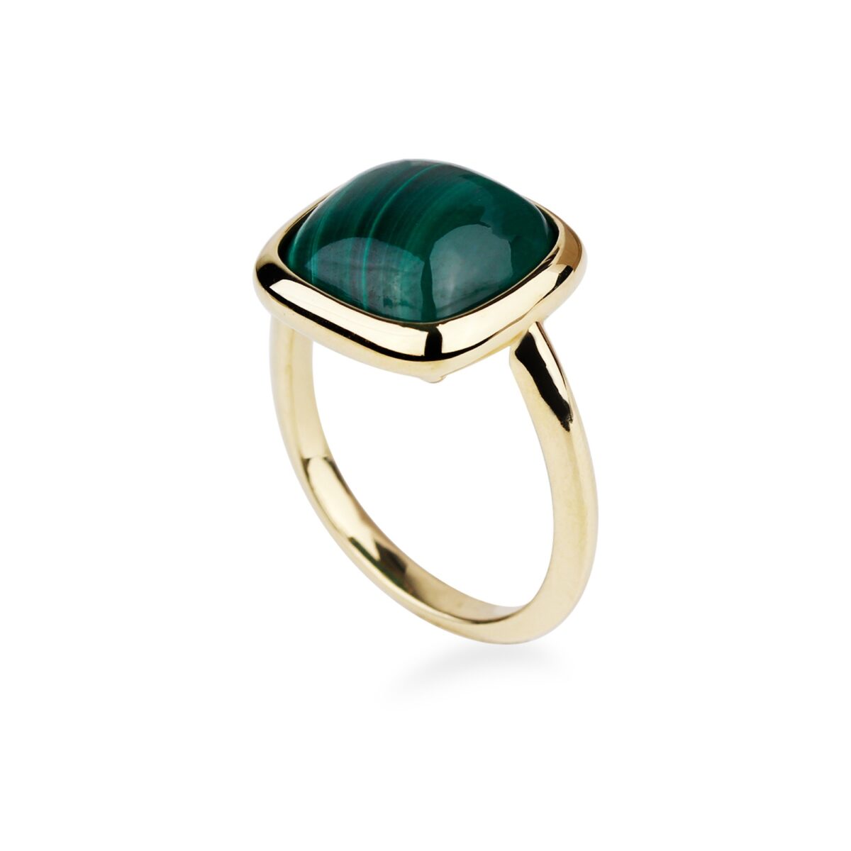 Bague malachite et or jaune