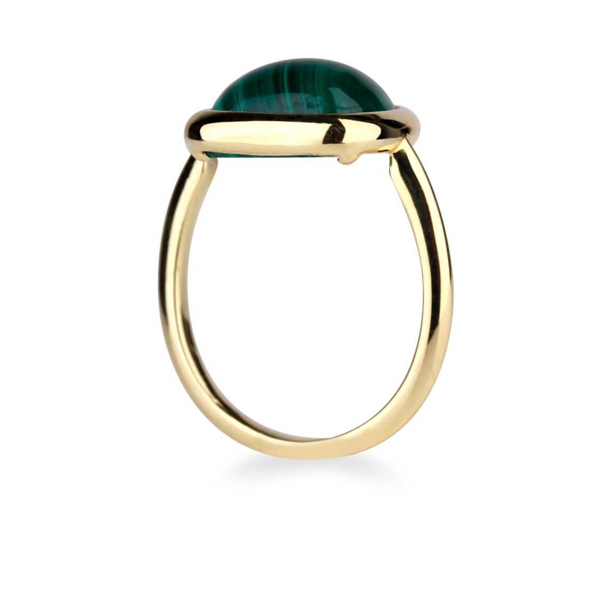 Bague malachite et or jaune