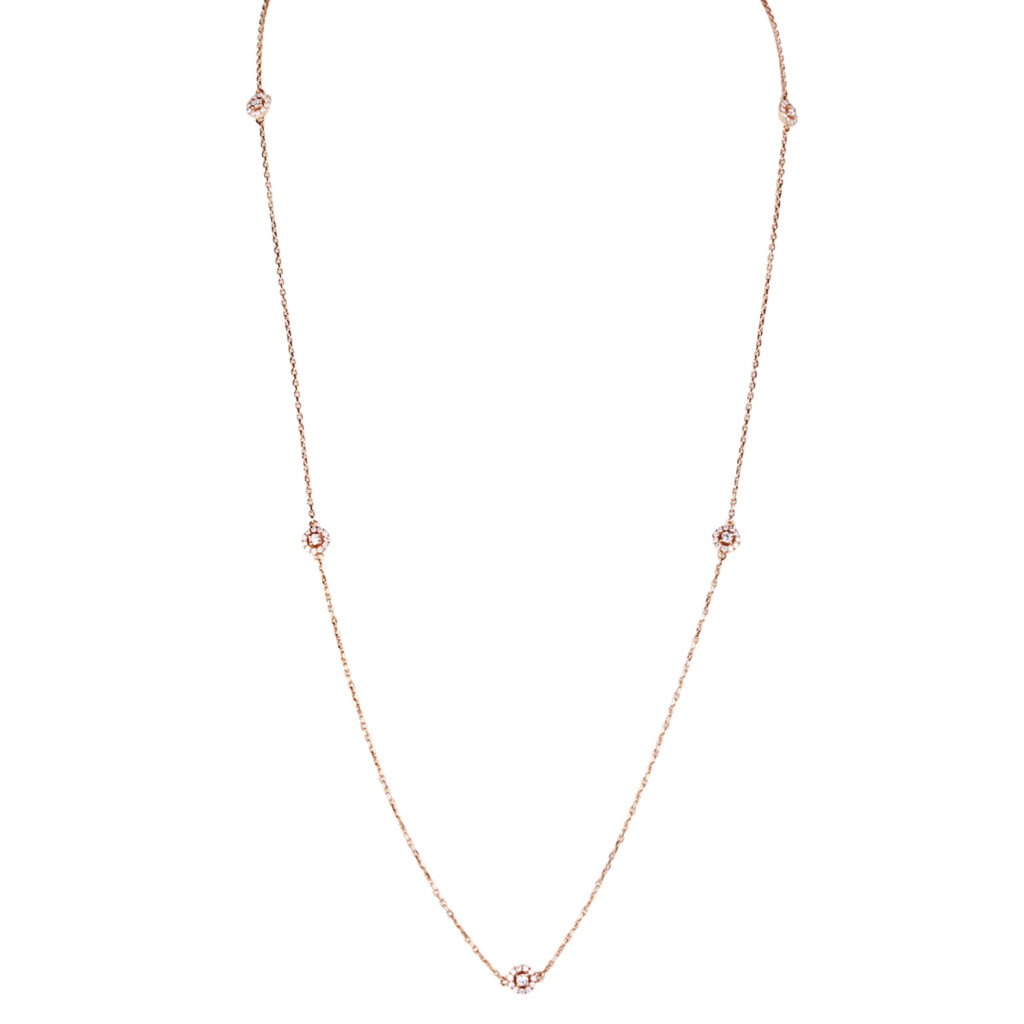 Collier diamants et or rose