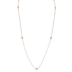 Collier diamants et or rose