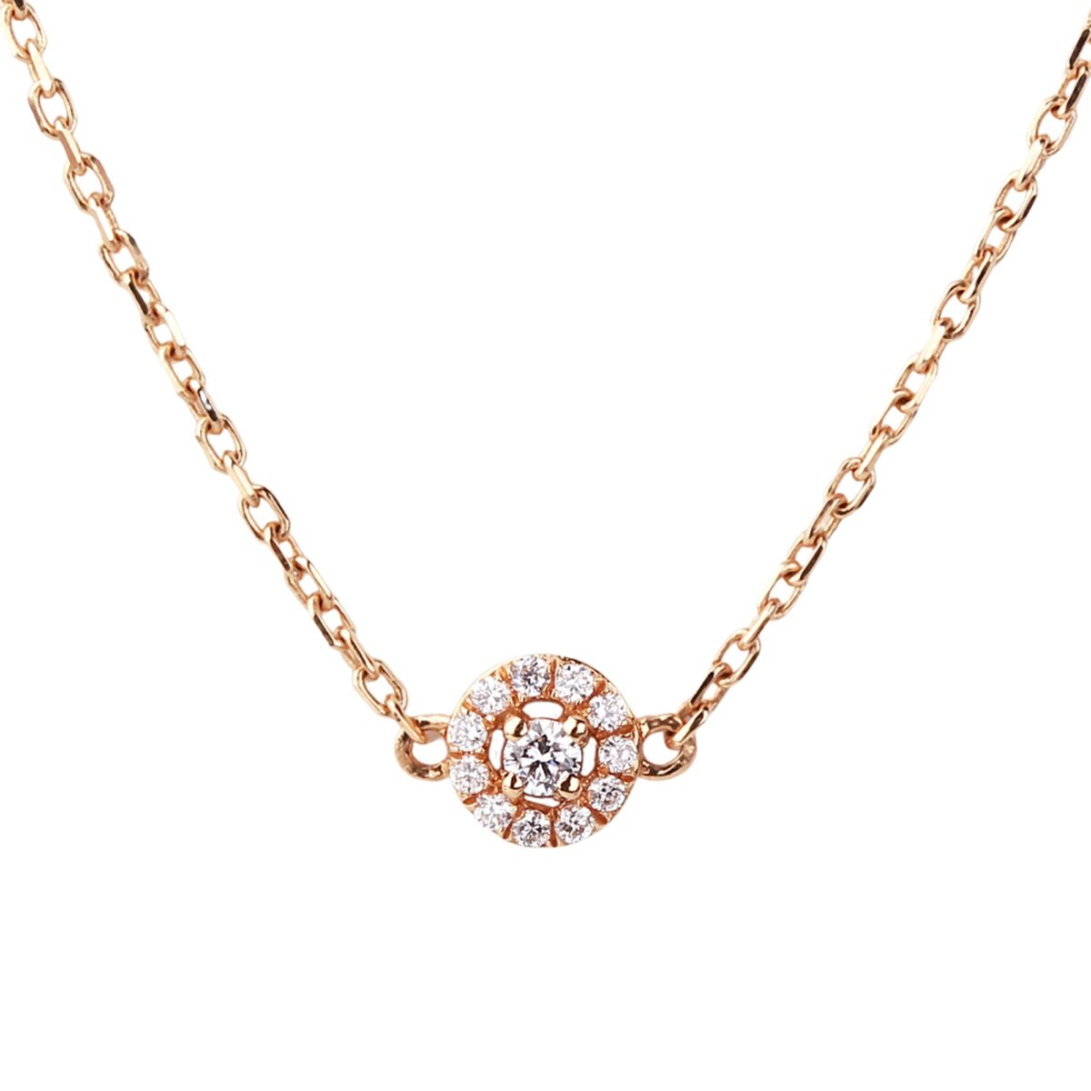 Collier diamants et or rose