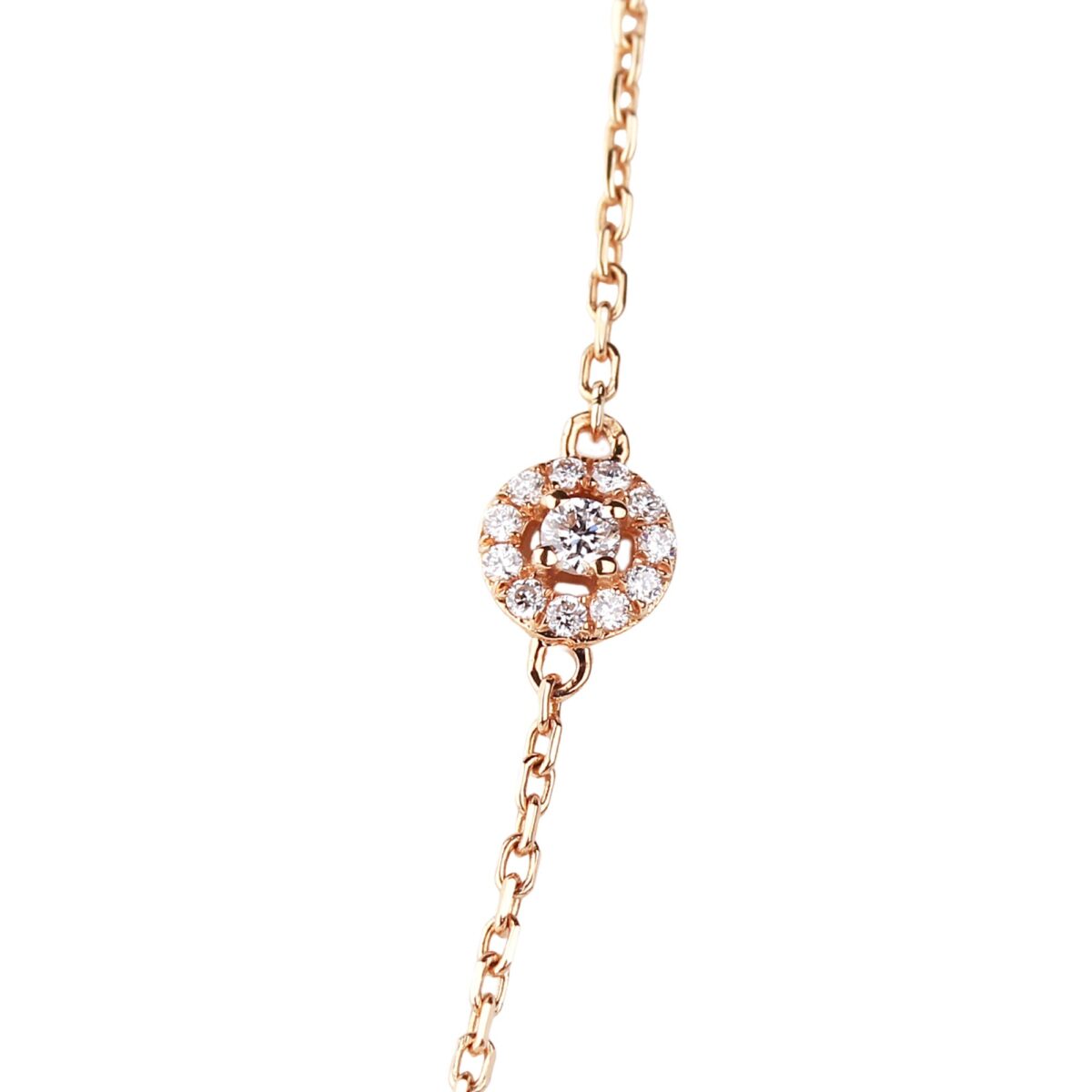 Collier diamants et or rose