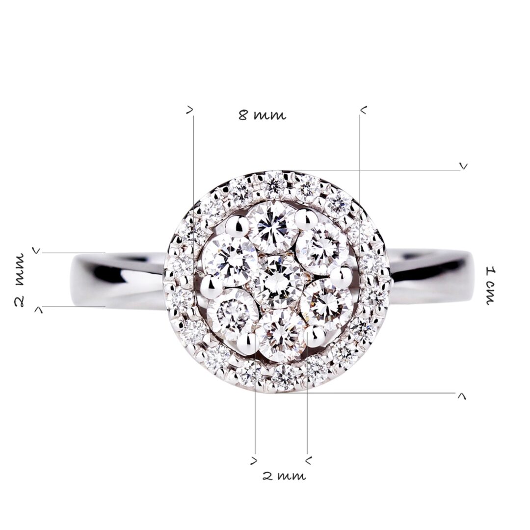 Bague composition diamants