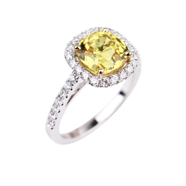 Bague saphir jaune