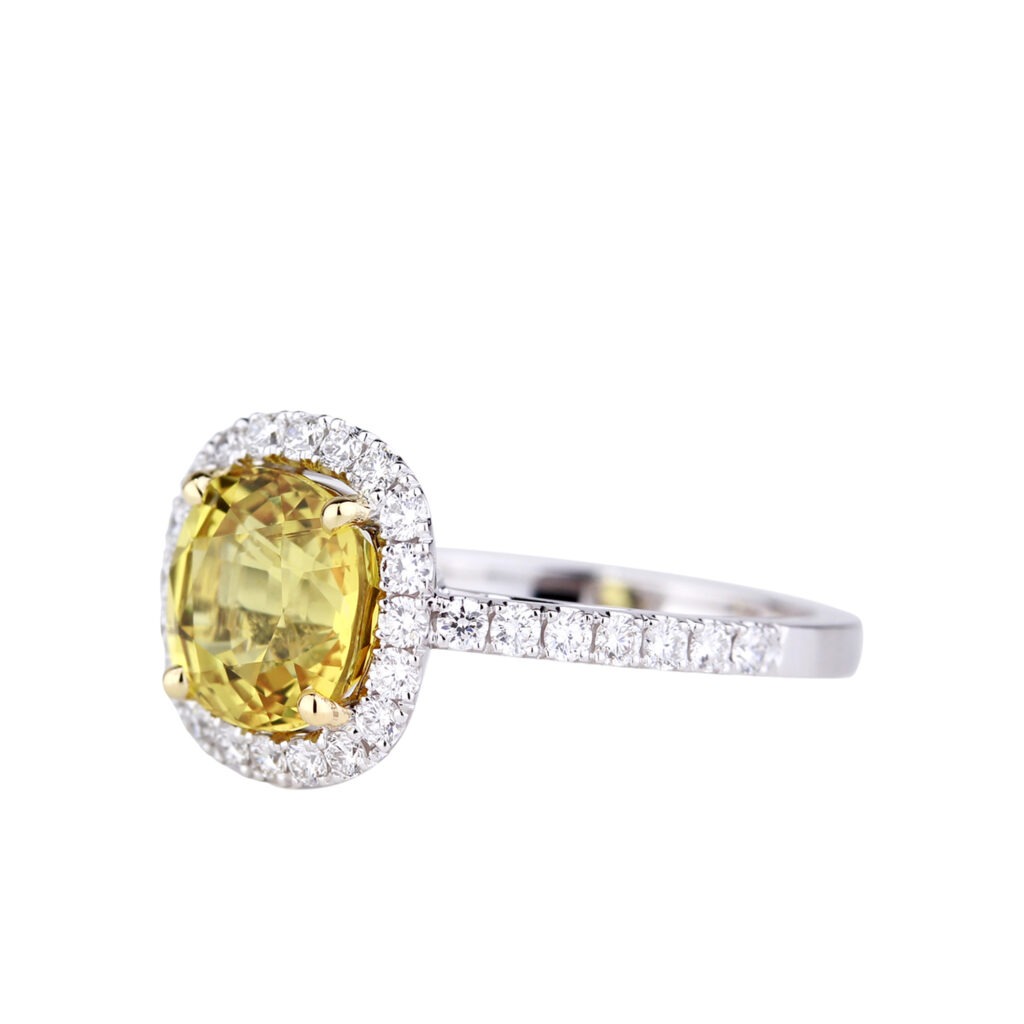 Bague saphir jaune